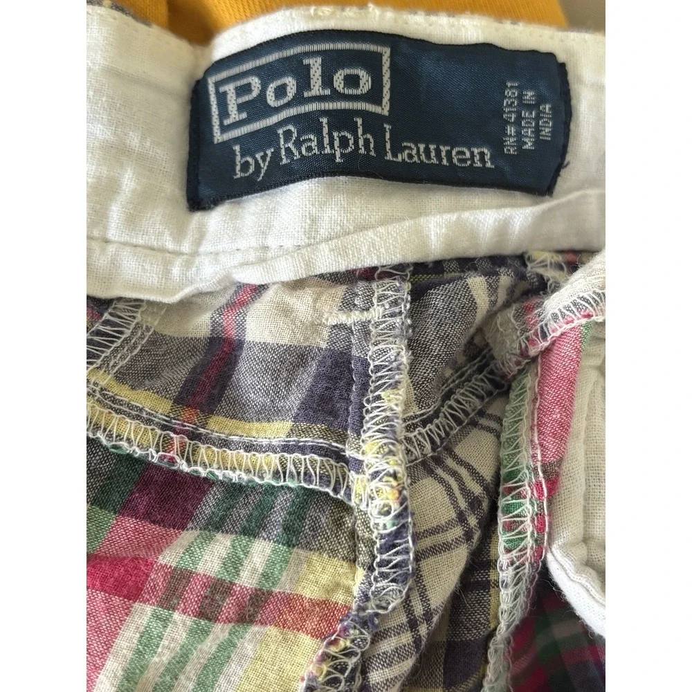 Polo Ralph Lauren Shorts Mens 42 Multicolor Madras Patchwork 42x9